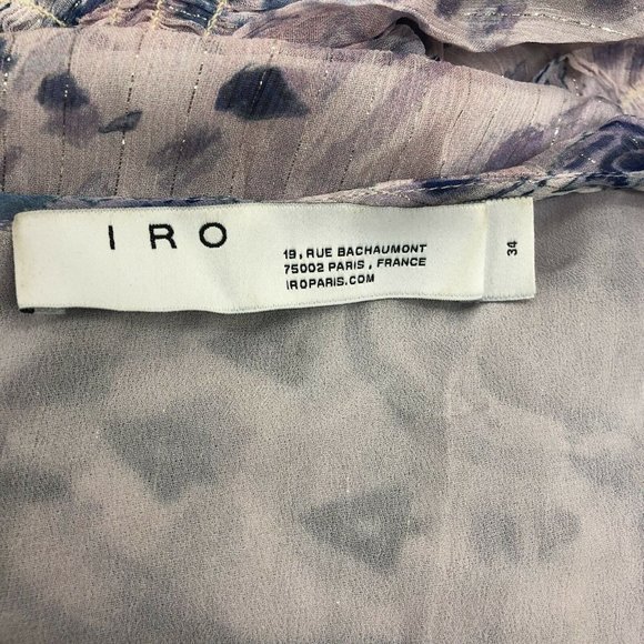 IRO Rahue Dress Light Purple Tiered Ruffle Smocked - Picture 8 of 9